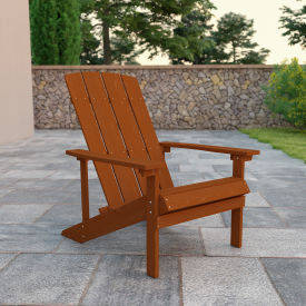 Flash Furniture Charlestown All-Weather Adirondack Chair - Teak Faux Wood C14501-TEAK-GGJJ-