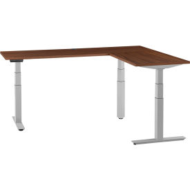 Interion® L-Shaped Electric Height Adjustable Desk 60