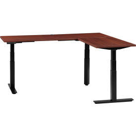 Interion® L-Shaped Electric Height Adjustable Desk 72
