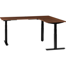 Interion® L-Shaped Electric Height Adjustable Desk 72