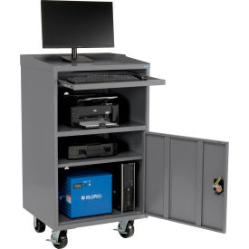 GoVets™ Mobile Powered Computer Workstation 560Wh Battery Dark Gray Unassembled 562PGY694