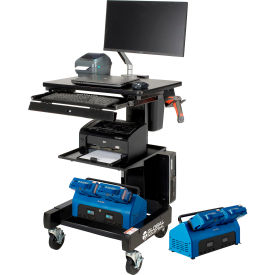 GoVets™ Orbit Mobile Powered Cart with 4 Swappable LiFePO4 Batteries 998BK4S436