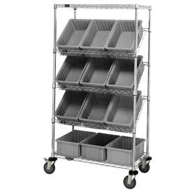 GoVets™ Easy Access Slant Shelf Chrome Wire Cart 12 8