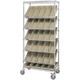 GoVets™ Easy Access Slant Shelf Chrome Wire Cart 48 4