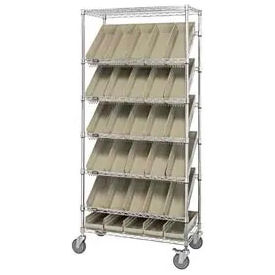 GoVets™ Easy Access Slant Shelf Chrome Wire Cart 24 4