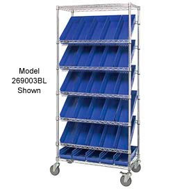 GoVets™ Easy Access Slant Shelf Chrome Wire Cart 24 4