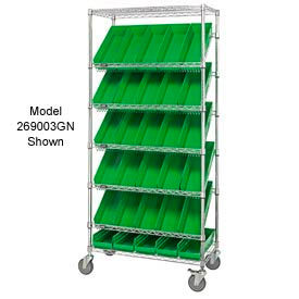 GoVets™ Easy Access Slant Shelf Chrome Wire Cart 24 4