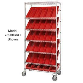 GoVets™ Easy Access Slant Shelf Chrome Wire Cart 24 4