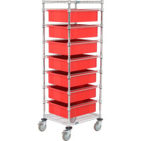 GoVets™ Chrome Wire Cart With (7) 6
