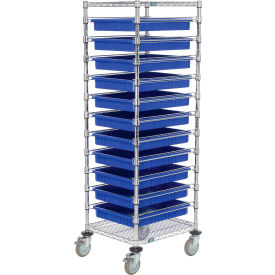 GoVets™ Chrome Wire Cart With (11) 3