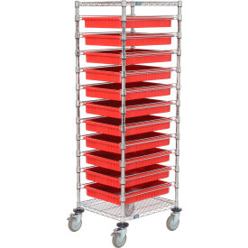 GoVets™ Chrome Wire Cart With (11) 3