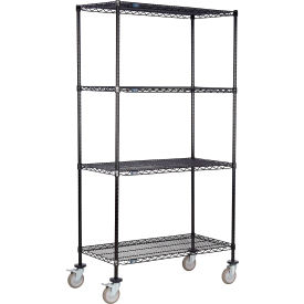 Nexel® 4 Shelf Truck Black Epoxy 54