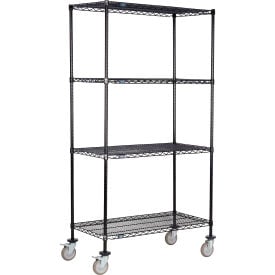 Nexel® 4 Shelf Truck Black Epoxy 60