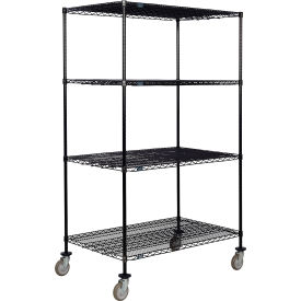 Nexel® 4 Shelf Truck Black Epoxy 36