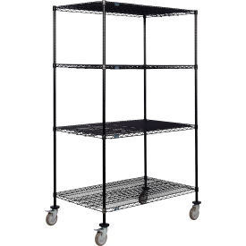 Nexel® 4 Shelf Truck Black Epoxy 36