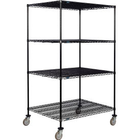 Nexel® 4 Shelf Truck Black Epoxy 60
