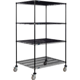 Nexel® 4 Shelf Truck Black Epoxy 48