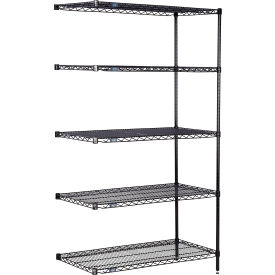 Nexel® 5 Shelf Black Epoxy Wire Shelving Unit Add On 30