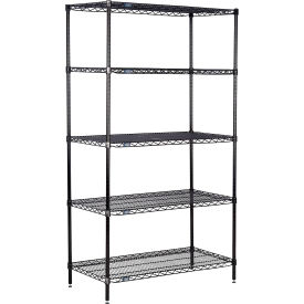 Nexel® 5 Shelf Black Epoxy Wire Shelving Unit Starter 30