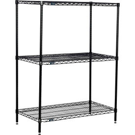 Nexel® 3 Shelf Black Epoxy Wire Shelving Unit Starter 30