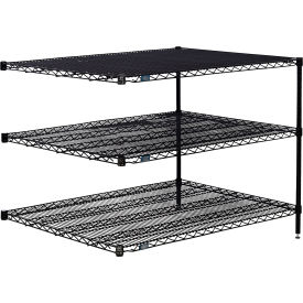 Nexel® 3 Shelf Black Epoxy Wire Shelving Unit Add On 36