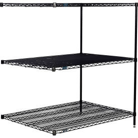 Nexel® 3 Shelf Black Epoxy Wire Shelving Unit Add On 60