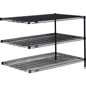 Nexel® 3 Shelf Black Epoxy Wire Shelving Unit Add On 72