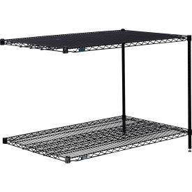 Nexel® 2 Shelf Black Epoxy Wire Shelving Unit Add On 60