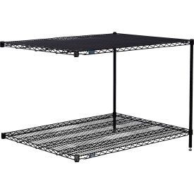 Nexel® 2 Shelf Black Epoxy Wire Shelving Unit Add On 48