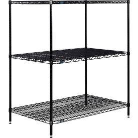 Nexel® 3 Shelf Black Epoxy Wire Shelving Unit Starter 60