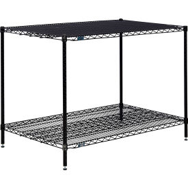 Nexel® 2 Shelf Black Epoxy Wire Shelving Unit Starter 48