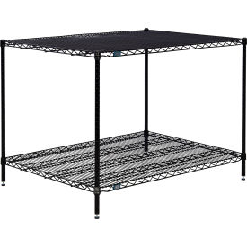 Nexel® 2 Shelf Black Epoxy Wire Shelving Unit Starter 48