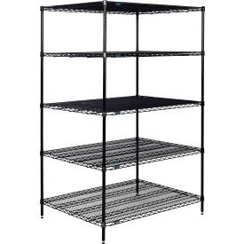 Nexel® 5 Shelf Black Epoxy Wire Shelving Unit Starter 36