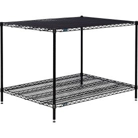 Nexel® 2 Shelf Black Epoxy Wire Shelving Unit Starter 60