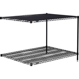 Nexel® 2 Shelf Black Epoxy Wire Shelving Unit Add On 72