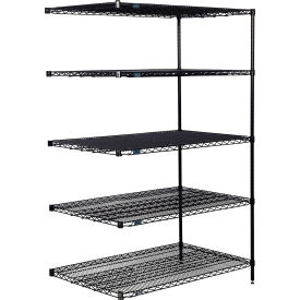 Nexel® 5 Shelf Black Epoxy Wire Shelving Unit Add On 36