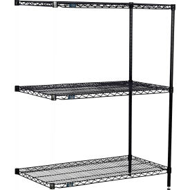 Nexel® 3 Shelf Black Epoxy Wire Shelving Unit Add On 30