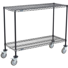 Nexel® 2 Shelf Shelf Cart Black Epoxy 30