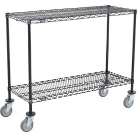 Nexel® 2 Shelf Shelf Cart Black Epoxy 24