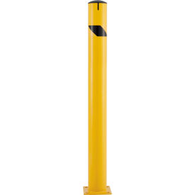 GoVets™ Steel Safety Bollard W/Chain Slots & Removable Cap 5.5
