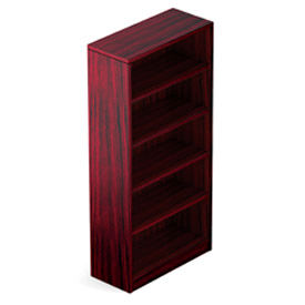 Offices To Go™ 4 Shelf Bookcase in Mahogany - Executive Modular Furniture 1BC-AMLSL7