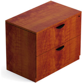 Offices To Go™ Two Drawer Lateral File in Dark Cherry - Executive Modular Furniture 622LF-ADCSL3