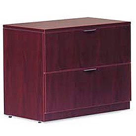 Offices To Go™ Two Drawer Lateral File in Mahogany - Executive Modular Furniture 622LF-AMLSL3
