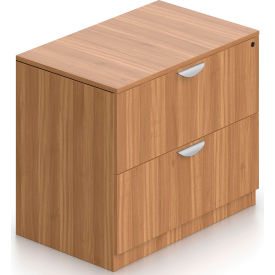 Offices To Go™ Two Drawer Lateral File in Walnut - Executive Modular Furniture 622LF-AWLSL3