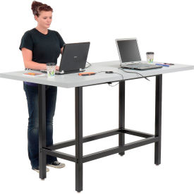 Interion® Standing Height Table With Power 72