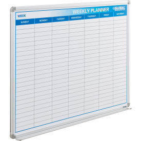 GoVets™ Weekly Calendar Whiteboard Steel Surface 48