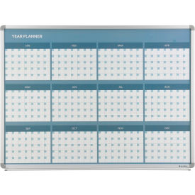 GoVets® Magnetic Dry Erase Twelve Month Calendar Board Steel Surface 48