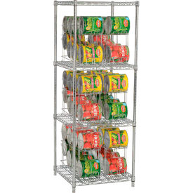 Nexel® CR2436C Can Rack System 3 Tier Chrome 36