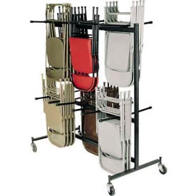 Interion® Chair Cart with Double Tier for Folding Chairs - Holds 84 Chairs 8987B67