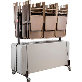 Interion® Chair and Table Cart - Double Tier - Holds 42 Chairs & 8-10 Tables 8989B67